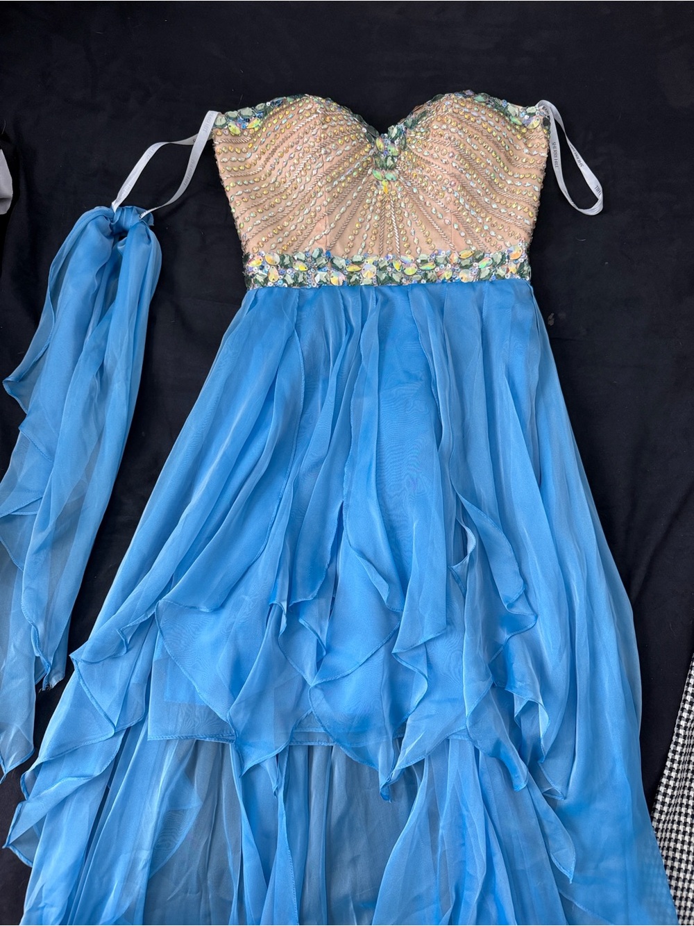 Sadie Robertson by Sherri Hill Strapless Beaded Homecoming Dress
